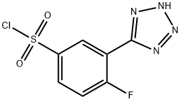 4-氟-3-(1H-四唑-5-基)苯磺酰氯结构式