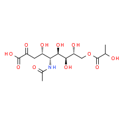 (2S,4S,5R,6R)-5-acetamido-6-[(1R,2R)-1,2-dihydroxy-3-(2-hydroxypropanoyloxy)propyl]-2,4-dihydroxyoxane-2-carboxylic acid picture