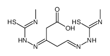 3,5-bis(methylcarbamothioylhydrazinylidene)pentanoic acid Structure