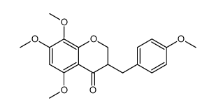 5,7,8-trimethoxy-3-(4-methoxy-benzyl)-chroman-4-one结构式