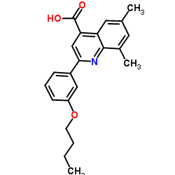 2-(3-Butoxyphenyl)-6,8-dimethyl-4-quinolinecarboxylic acid结构式