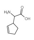 2-amino-2-(1-cyclopent-2-enyl)acetic acid结构式