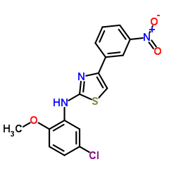 N-(5-Chloro-2-methoxyphenyl)-4-(3-nitrophenyl)-1,3-thiazol-2-amine结构式