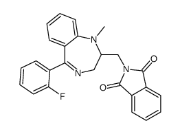 N-[[5-(2-fluorophenyl)-2,3-dihydro-1-methyl-1H-1,4-benzodiazepin-2-yl]methyl]phthalimide structure