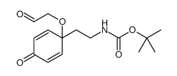 Carbamic acid, N-[2-[4-oxo-1-(2-oxoethoxy)-2,5-cyclohexadien-1-yl]ethyl]-, 1,1-dimethylethyl ester结构式