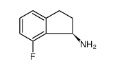 1H-Inden-1-amine, 7-fluoro-2,3-dihydro-, (1R) Structure