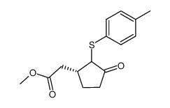 methyl 2-((1R)-3-oxo-2-(p-tolylthio)cyclopentyl)acetate结构式