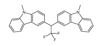 9-methyl-3-[2,2,2-trifluoro-1-(9-methylcarbazol-3-yl)ethyl]carbazole结构式