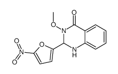 3-methoxy-2-(5-nitrofuran-2-yl)-1,2-dihydroquinazolin-4-one结构式
