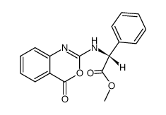 (R)-(4-Oxo-4H-benzo[d][1,3]oxazin-2-ylamino)-phenyl-acetic acid methyl ester结构式
