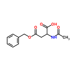 2-Acetamido-4-(benzyloxy)-4-oxobutanoic acid结构式