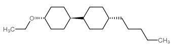 反式,反式-4'-戊基-4-乙氧基-双环己基结构式
