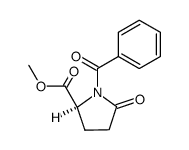 methyl (S)-1-benzoyl-2-oxopyrrolidine-5-carboxylate Structure