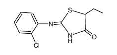 2-[(2-chlorophenyl)amino]-5-ethyl-1,3-thiazol-4(5H)-one结构式