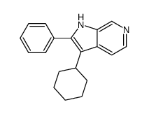 3-cyclohexyl-2-phenyl-1H-pyrrolo[2,3-c]pyridine Structure