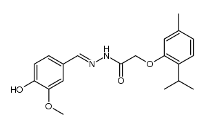 N'-(4-hydroxy-3-methoxybenzylidene)-2-(2-isopropyl-5-methylphenoxy)acetohydrazide结构式