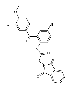 5,3'-dichloro-4'-methoxy-2-(phthalimidoacetamido)benzophenone结构式