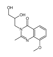 4(3H)-Quinazolinone,3-(2,3-dihydroxypropyl)-8-methoxy-2-methyl- Structure