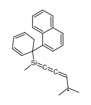 methyl-(4-methylpent-3-en-1-ynyl)-(1-naphthalen-1-ylcyclohexa-2,4-dien-1-yl)silicon结构式