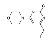 4-(2-chloro-6-(iodomethyl)pyrimidin-4-yl)morpholine结构式