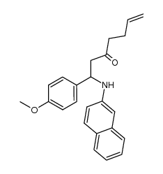 1-(4-methoxyphenyl)-1-(naphthalen-2-ylamino)hept-6-en-3-one结构式