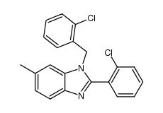 1-(2-chloro-benzyl)-2-(2-chloro-phenyl)-6-methyl-1H-benzimidazole Structure