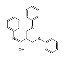 N-phenyl-3-phenylsulfanyl-2-(phenylsulfanylmethyl)propanamide结构式