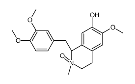 (1S,2R)-1-[(3,4-dimethoxyphenyl)methyl]-6-methoxy-2-methyl-2-oxido-3,4-dihydro-1H-isoquinolin-2-ium-7-ol Structure