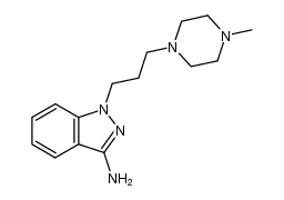 1-(3-(4-methylpiperazin-1-yl)propyl)-1H-indazol-3-amine结构式