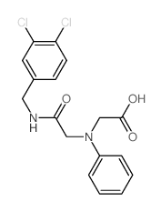 2-(N-[2-[(3,4-dichlorophenyl)methylamino]-2-oxoethyl]anilino)acetic acid Structure
