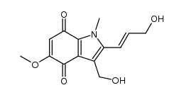 3-(hydroxymethyl)-2-[(E)-3-hydroxyprop-1-enyl]-5-methoxy-1-methylindole-4,7-dione结构式