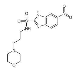 N-(3-morpholin-4-ylpropyl)-6-nitro-1H-benzimidazole-2-sulfonamide结构式