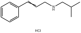 (2-甲基丙基)[(2E)-3-苯基丙-2-烯-1-基]胺盐酸盐结构式