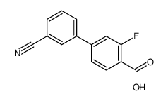 4-(3-cyanophenyl)-2-fluorobenzoic acid结构式