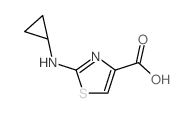 2-(Cyclopropylamino)-1,3-thiazole-4-carboxylic acid结构式