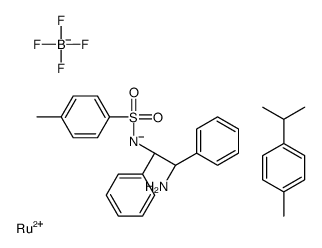 {[((1R,2R)-2-氨基-1,2-二苯乙基](4-甲苯磺酰基)酰胺基)(对甲基异丙基)四氟硼酸钌(II)结构式