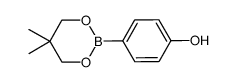 4-(5,5-dimethyl-1,3,2-dioxaborinan-2-yl)phenol structure