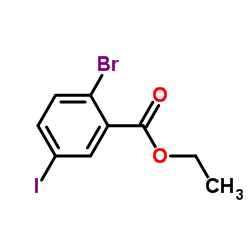 2-溴-5-碘苯甲酸乙酯结构式
