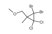 1,1-dibromo-2,2-dichloro-3-(methoxymethyl)-3-methylcyclopropane结构式