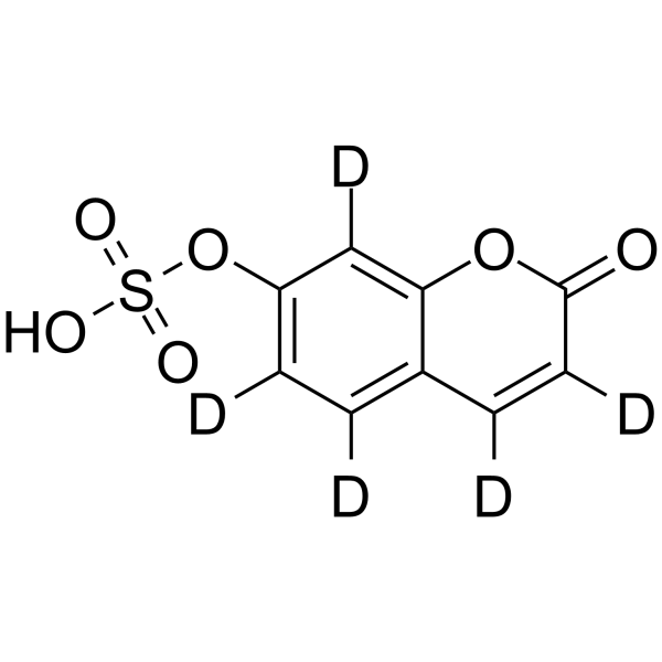 7-Hydroxycoumarin sulfate-d5 Structure