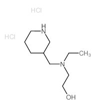 2-[Ethyl(3-piperidinylmethyl)amino]-1-ethanol dihydrochloride结构式