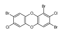 1,3,8-tribromo-2,7-dichlorodibenzo-p-dioxin Structure