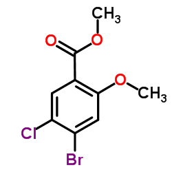 Methyl 4-bromo-5-chloro-2-methoxybenzoate结构式