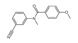 N-(3-cyano-phenyl)-4-methoxy-N-methyl-benzamide Structure