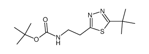 tert-butyl [2-(5-tert-butyl-1,3,4-thiadiazol-2-yl)ethyl]carbamate Structure