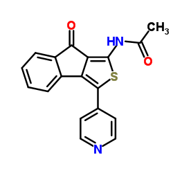 N-[8-Oxo-3-(4-pyridinyl)-8H-indeno[1,2-c]thiophen-1-yl]acetamide Structure