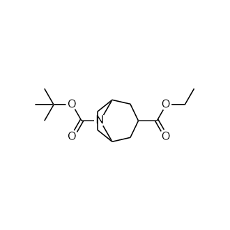 3-Ethyl 8-(2-methyl-2-propanyl) 8-azabicyclo[3.2.1]octane-3,8-dicarboxylate Structure