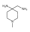 4-aminomethyl-1-methyl-piperidin-4-ylamine结构式