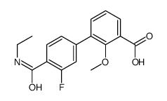 3-[4-(ethylcarbamoyl)-3-fluorophenyl]-2-methoxybenzoic acid结构式