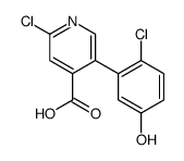 2-chloro-5-(2-chloro-5-hydroxyphenyl)pyridine-4-carboxylic acid Structure